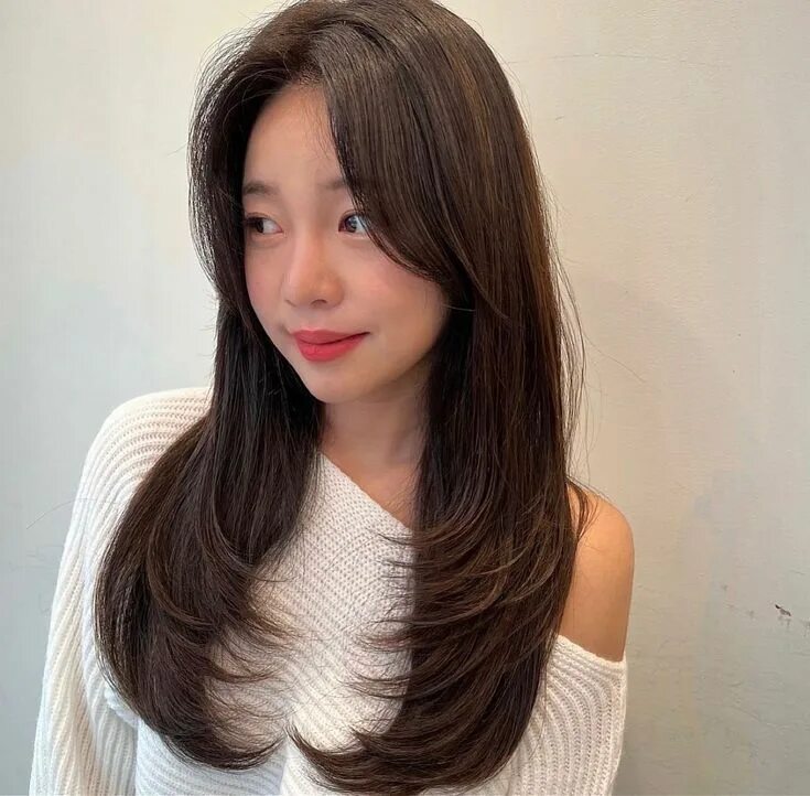 Подстричь прическу на длинные волосы корейские korea mode Hair inspiration long, Korean long hair, Long hair cuts