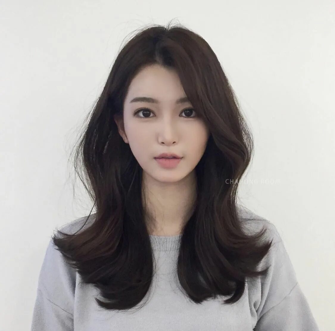 Подстричь прическу на длинные волосы корейские Pin on Medium Korean medium hair, Medium hair styles, Asian hair