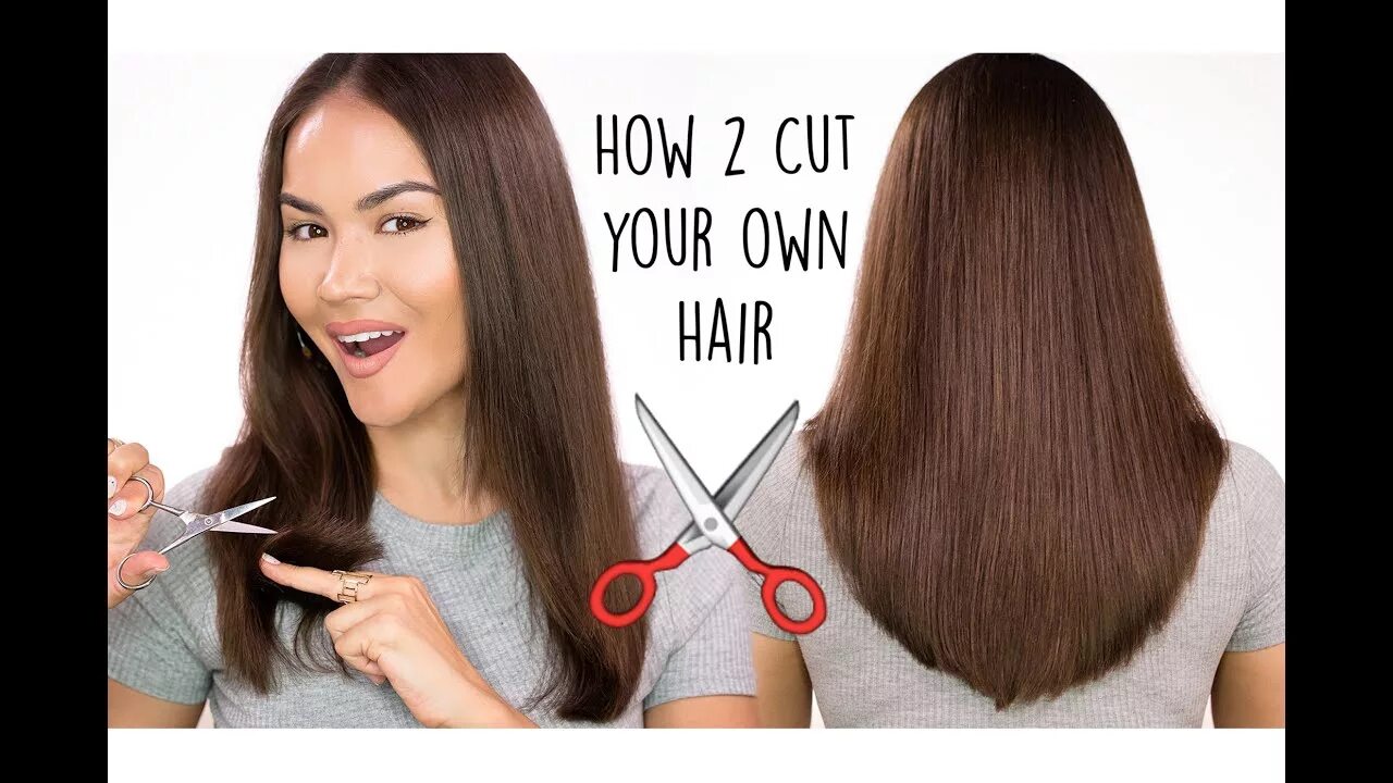 Подстричь волосы в домашних условиях фото How To Cut Your Own Hair l DIY HAIRCUT TUTORIAL Maryam Maquillage - YouTube