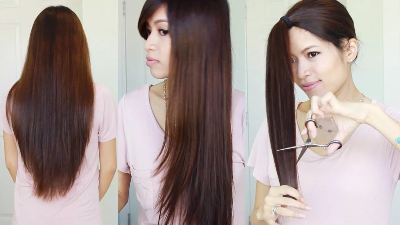 Подстричь волосы в домашних условиях фото The Best Hair Hack ♥ How to Cut & Layer Your Hair at Home - YouTube