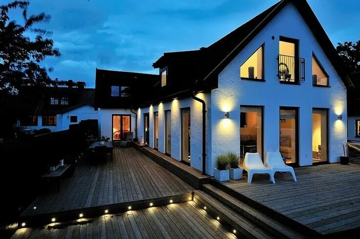 Подсветка частного дома снаружи фото 2012/10 - 2012/11 Outside lighting ideas, Outdoor covered patio, House designs e