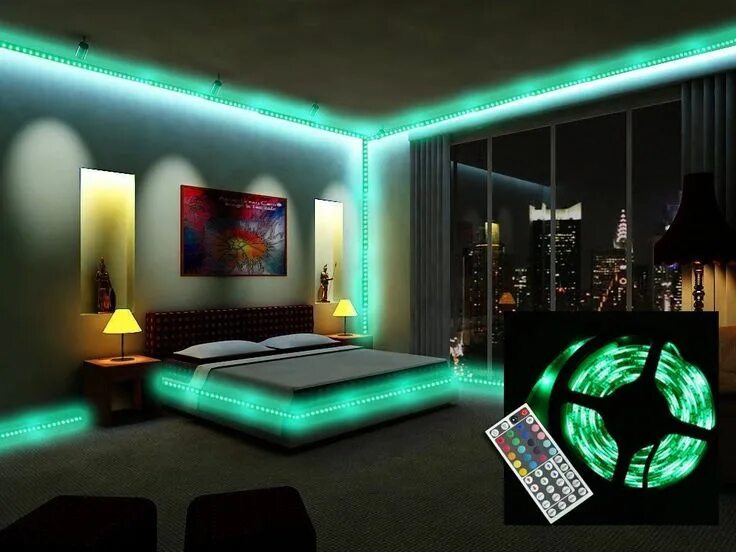 Подсветка комнаты интерьер KGrHqRHJFcFHoTkvDejBSCll9m0w!60_57.JPG (1024 × 768) Led lighting bedroom, Led co