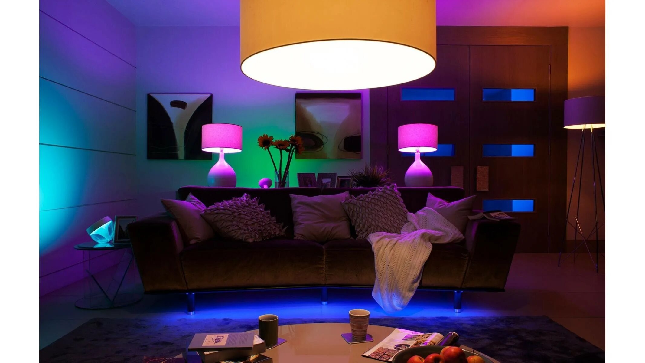 Подсветка комнаты интерьер Обзор системы умного освещения Philips Hue: атмосфера на заказ ichip.ru