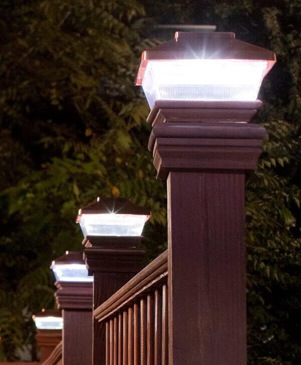 Подсветка на столбы забора фото These outdoor deck lighting ideas are meant to improve the overall look and enha