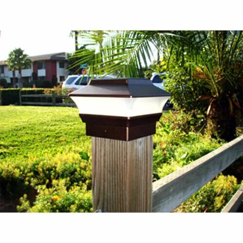 Подсветка на столбы забора фото 8 Outdoor Garden Solar LED Post Deck Cap Square Fence Light Landscape Lamp eBay