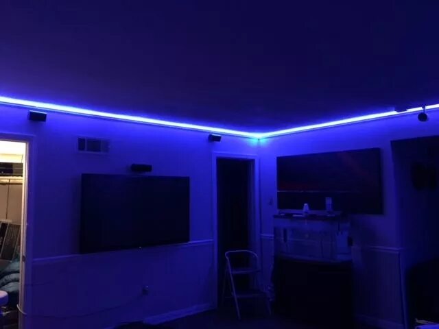 Подсветка потолка светодиодной лентой фото Pin by Imbebi on Want Led room lighting, Room lights, Led lighting diy