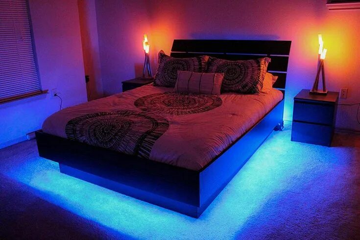 Подсветка спальни фото CH Under Furniture/Under Bed LED Lighting KIT - 15.5 ft KIT - Color Changing Sel