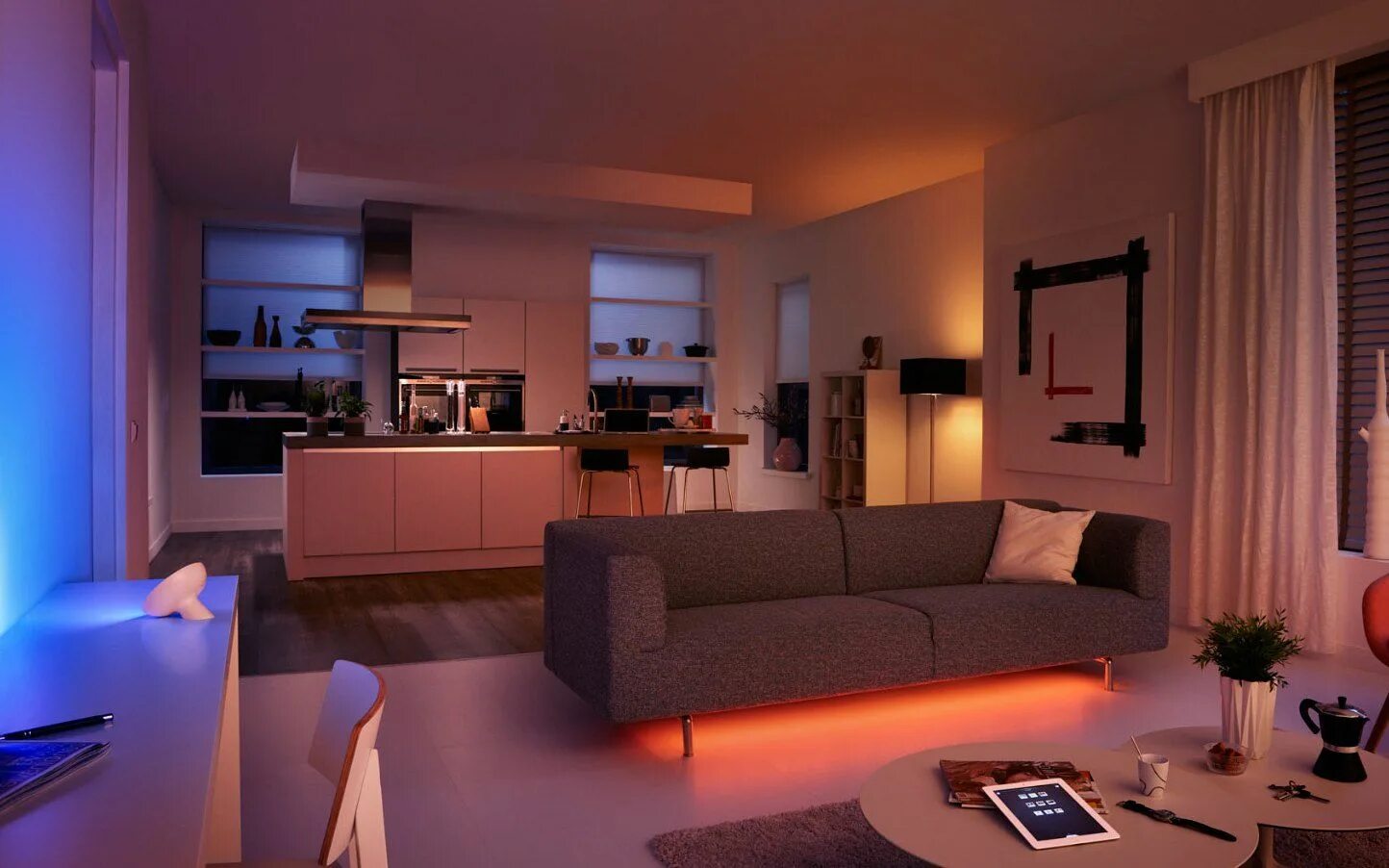 Подсветка в интерьере квартиры Smart LED Lights: Buying Options for Your Home Hue philips, Interior design, Hom