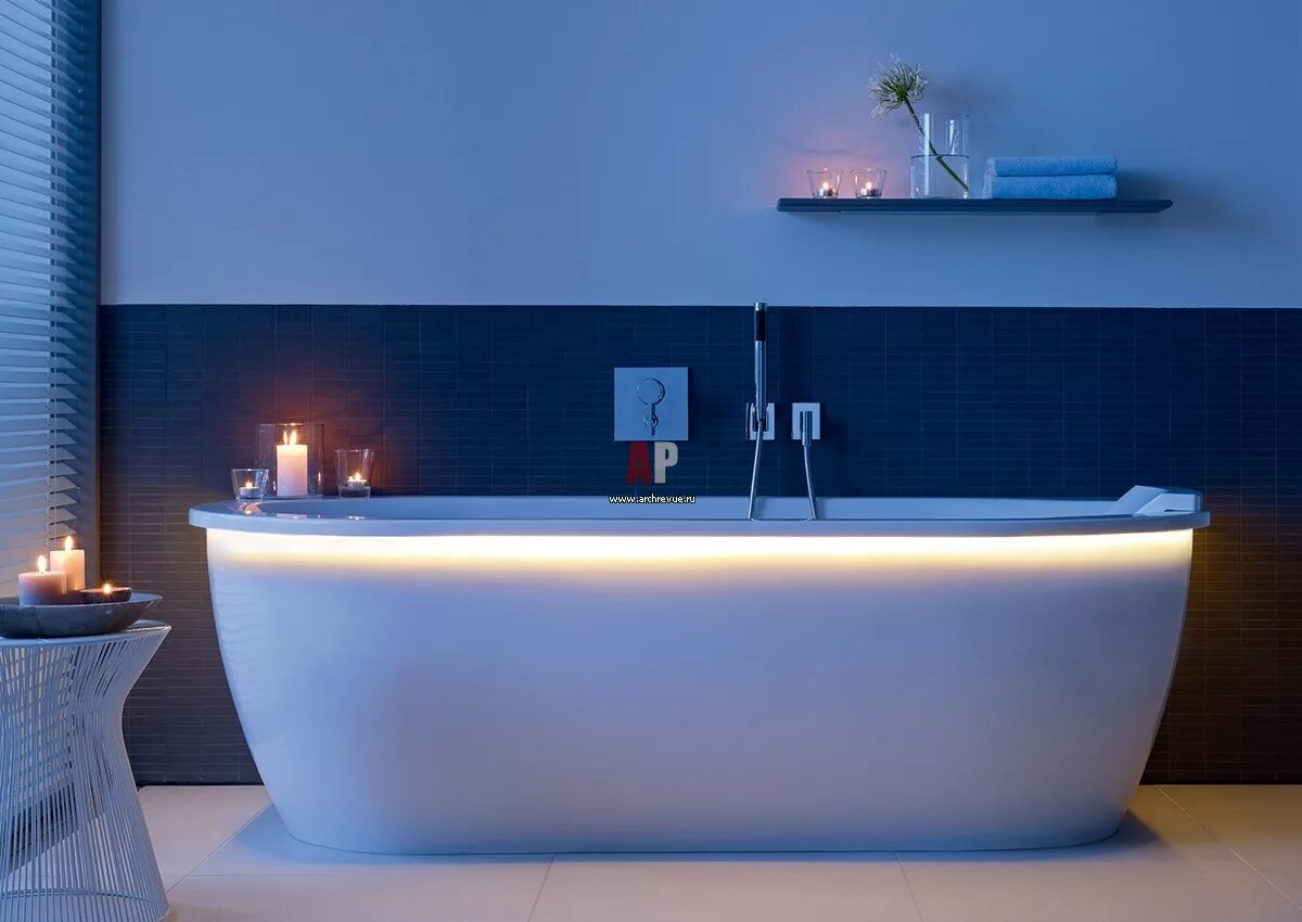 Подсветка ванной фото Акриловые ванны Duravit