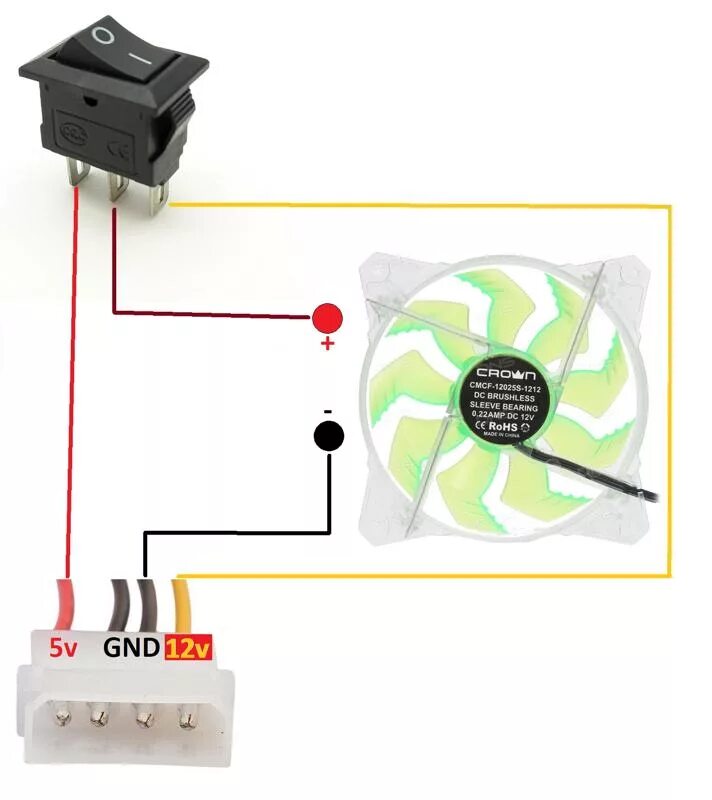 Подсветка вентилятора пк как подключить Ответы Mail.ru: Друзья, проверьте, пожалуйста, простейшую схему подключения вент