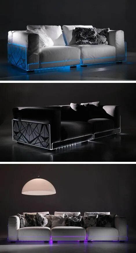 Подсветке дивана фото Furniture Ideas, Designs, Photos - Trendir Light sofa, Home decoration images, D