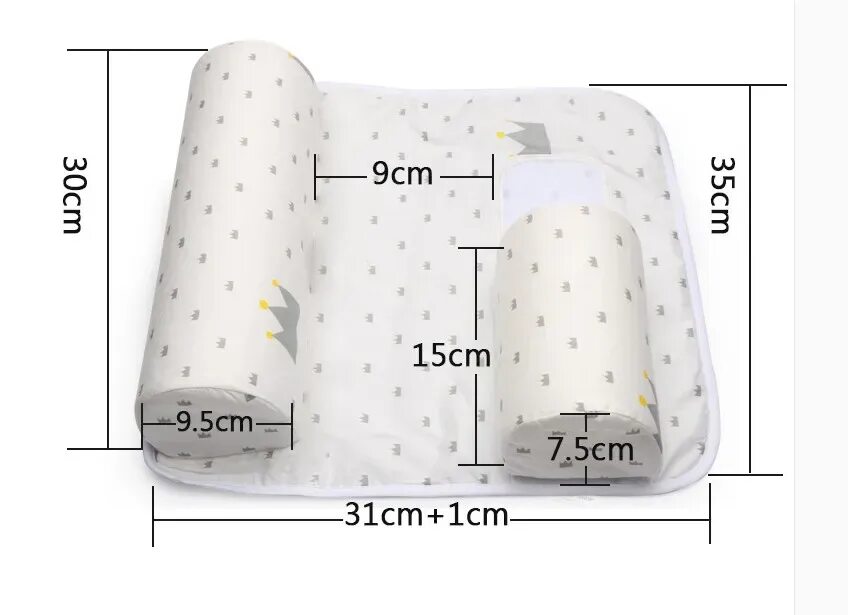 Подушка для новорожденного своими руками выкройка Baby Anti Roll Pillow Set With Sheet Cover And Pillow For Newborns From Judykayl