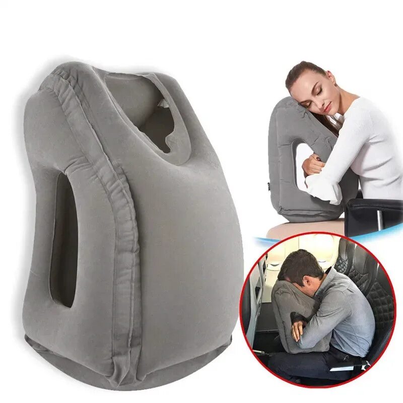 Подушка для самолета фото Inflatable Air Pillow Travel Pillow Air Bolster Frontal Comfortable Sleep Soft P