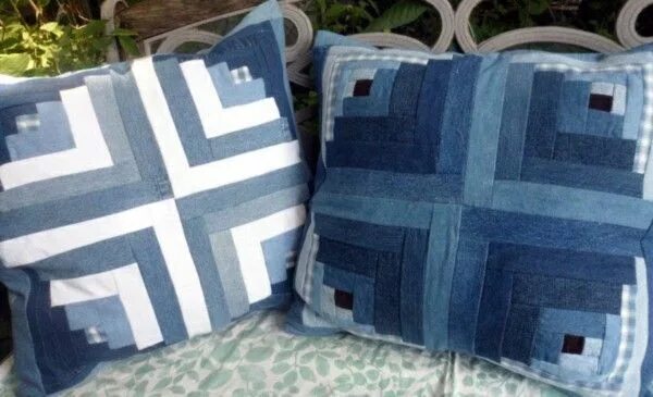 Подушка из джинсов своими руками выкройки Cushion covers from jeans pillowcases clothes round : Cushion covers from jeans 