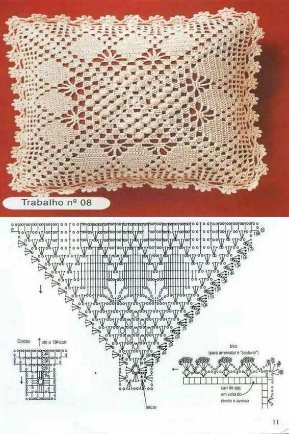 Подушка крючком схема наволочка крючком, наволочка +на подушку крючком, наволочка крючком схемы, вязан