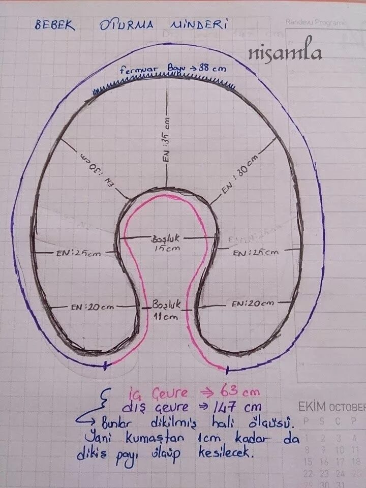 Подушка на шею своими руками выкройки bebek emzirme yastığı dikimi - Google'da Ara Emzirme, Baby knitting patterns, Mi̇