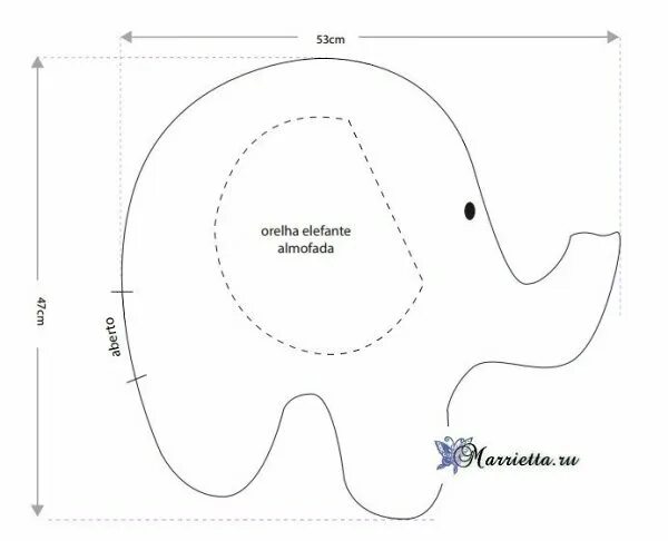 Подушка сплюшка своими руками выкройки Детская подушка "Слоник". Выкройка.