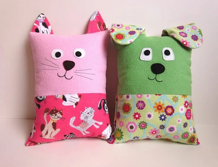 Подушка своими руками фото схемы Dog & Cat Pillow Pattern Tutorial PDF Sewing Pattern With - Etsy