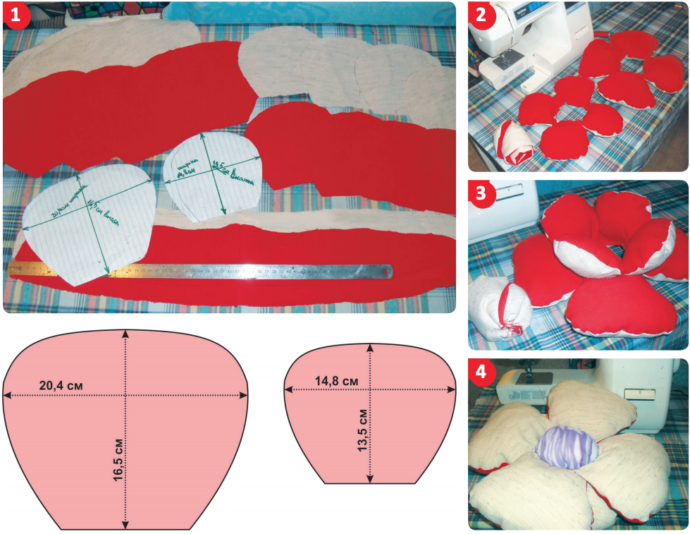 Подушка своими руками выкройки фото схемы Подушка роза HeatProf.ru