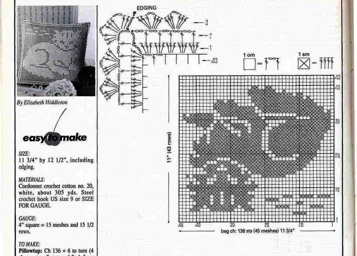 Подушка связанная крючком схемы и описание Подушки крючком детские со схемами