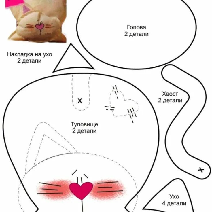 Подушки игрушки своими руками выкройки фото Подушка кот своими руками: выкройки, фото идеи, видео мастер-классы Bambole sart