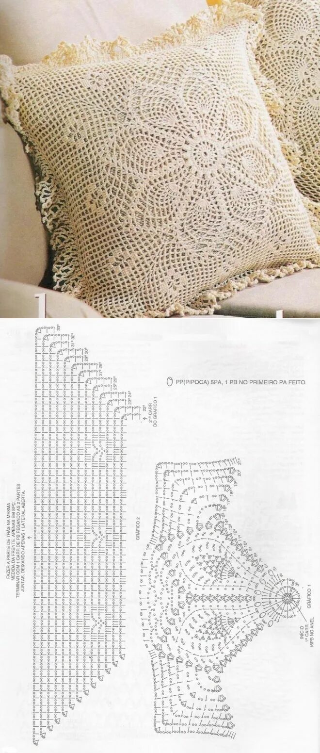Подушки крючком со схемами простые и красивые вязание, шитьё, вышивка, рукоделие Красивые работы крючком, Филейная вышивка, Ид