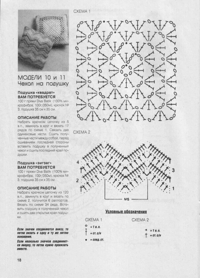 Подушки наволочки крючком схемы с описанием Подушки - Yandex.Disk Вязание для дома, Подушки, Связанные крючком топы