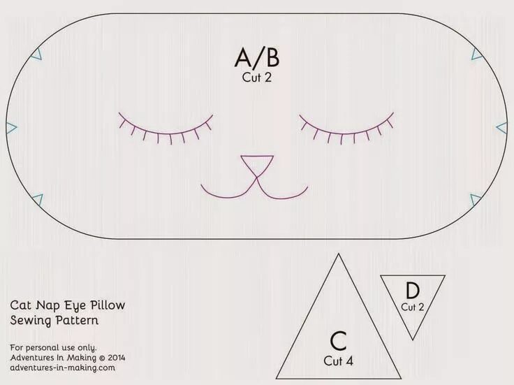 Подушки своими руками выкройки схемы ARTE COM QUIANE - Paps e Moldes de Artesanato Molde, Molde mascara de dormir, Ar