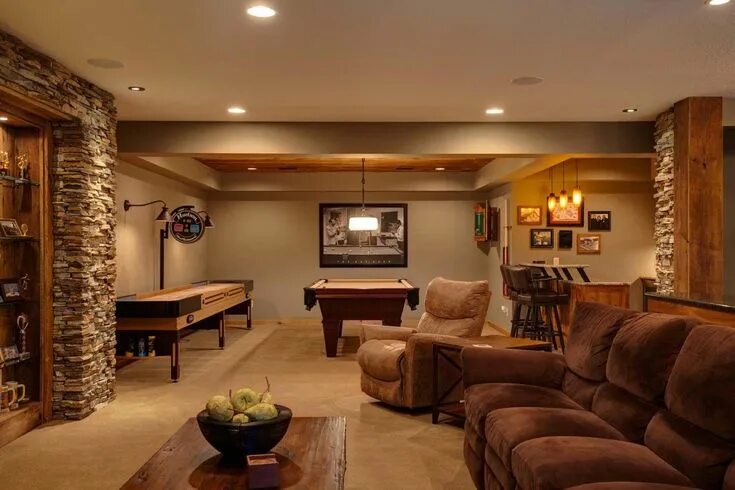 Подвал дома дизайн Barnwood Basement Remodel Basement remodeling, Low ceiling, Finishing basement