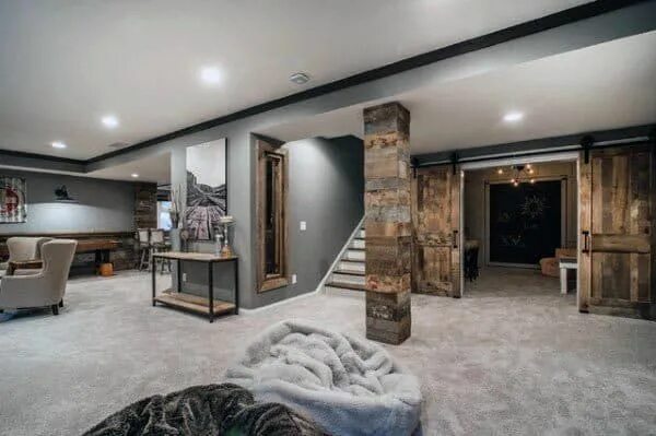 Подвал дома дизайн Top 60 Best Rustic ?Basement? Ideas - Vintage Interior Designs basement rustic m