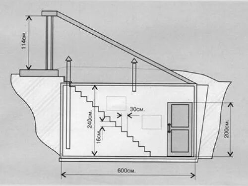 Подвал своими руками чертежи Погреб с улицы HeatProf.ru