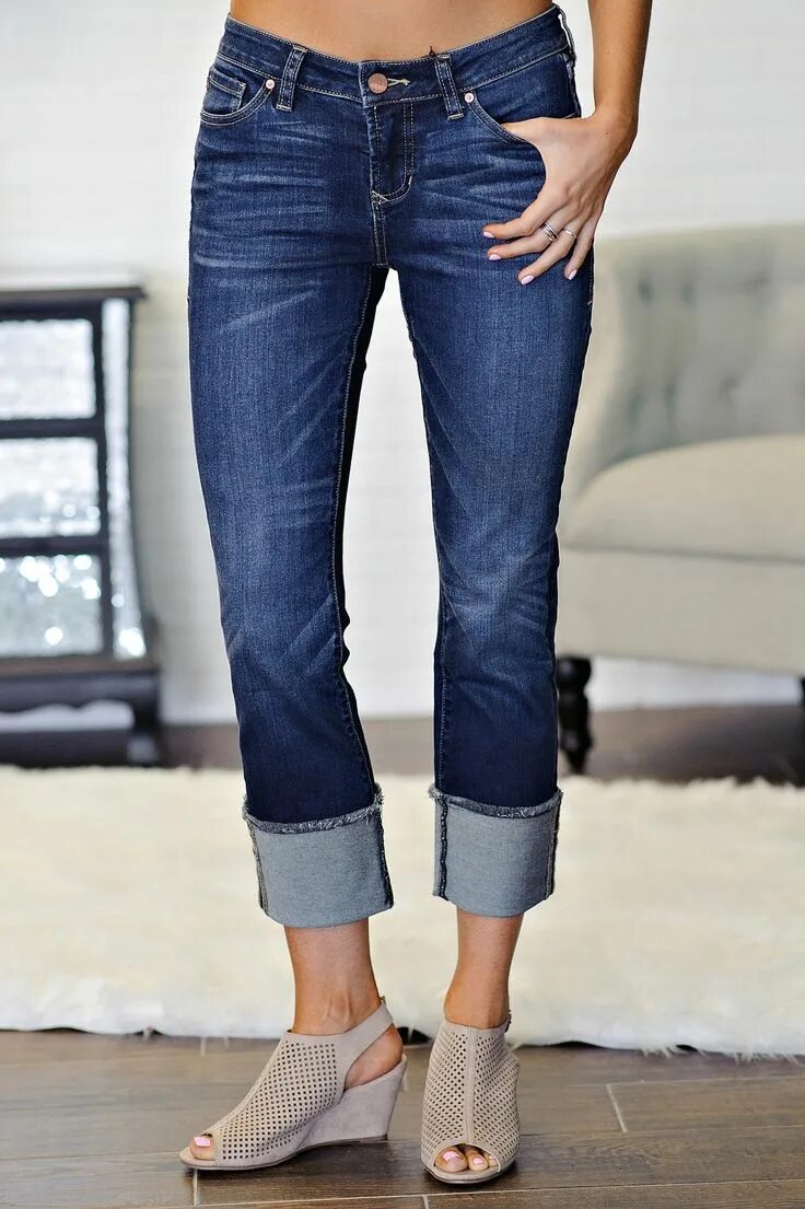 Подвернутые джинсы женские фото Lola Playback Cuffed Dear John Jeans : Dark Wash Dear john jeans, Comfy jeans ou