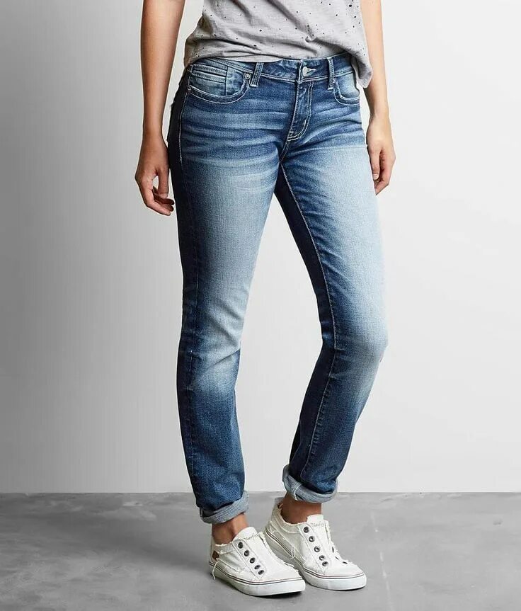 Подвернутые джинсы женские фото Buckle Black Fit No. 53 Straight Stretch Jean - Women's Women jeans, Stretch jea