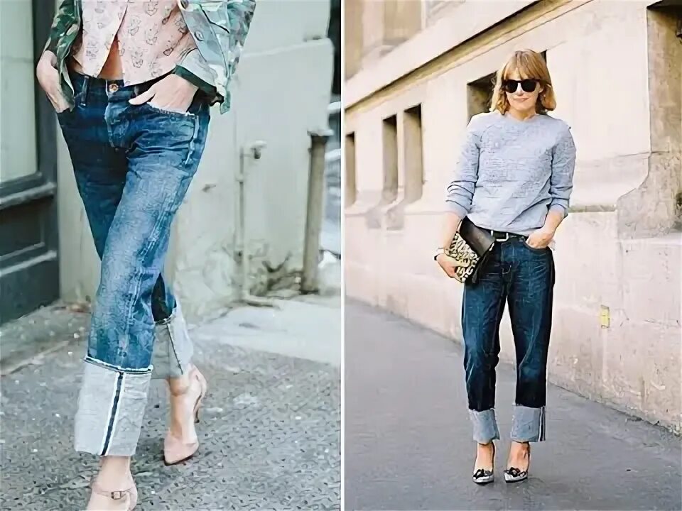 Подвернутые джинсы женские фото How to wear cuffed jeans with heels - YouTube