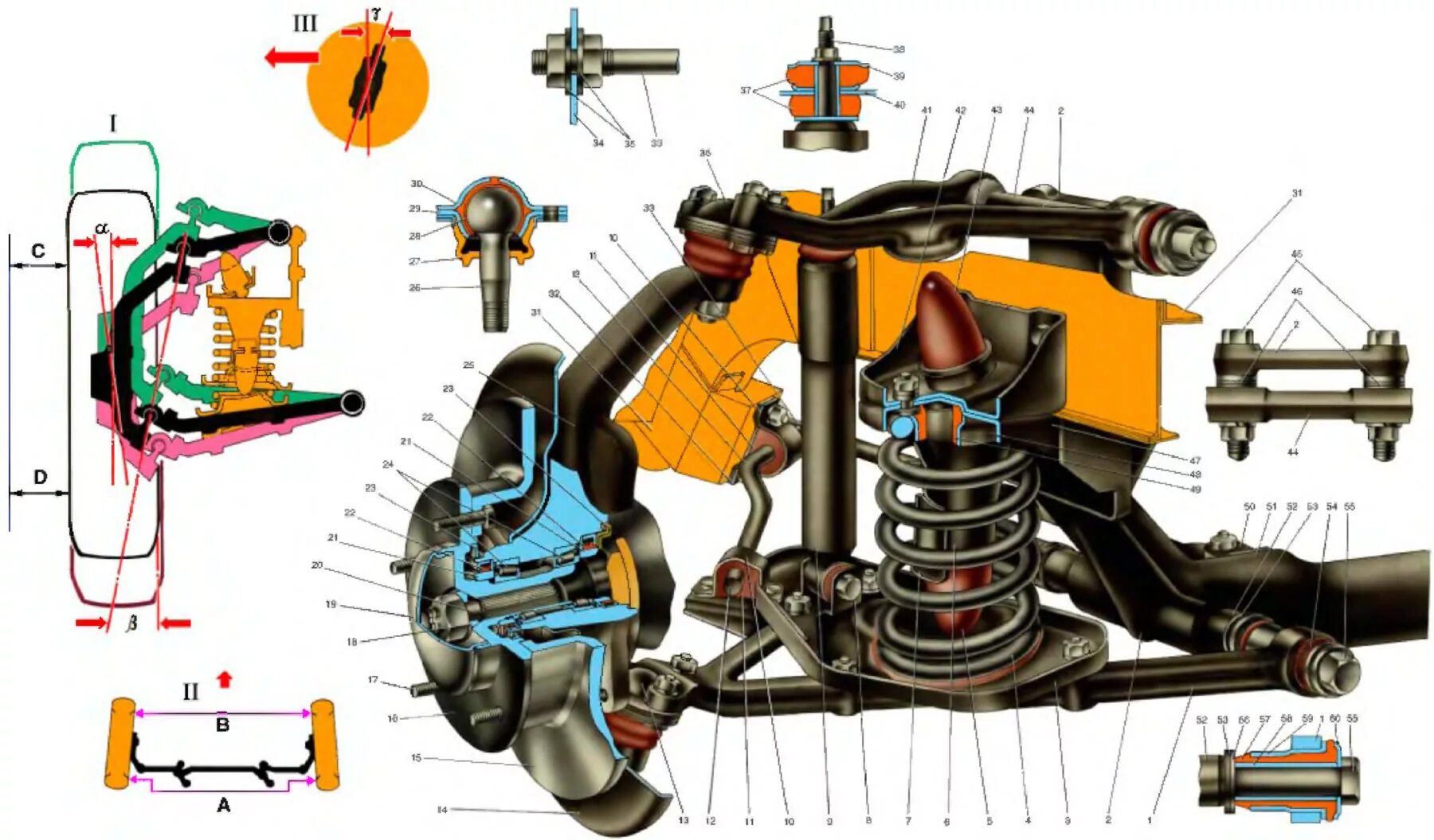 Подвеска нива шевроле фото Front suspension device (VAZ-21213 "Niva" 1994-2006 / General information / Vehi