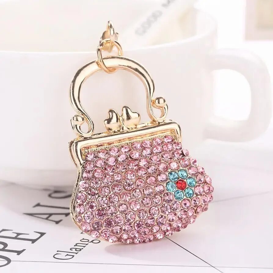 Подвеска сумочка Bling-world Bag Sparkling Charm Keychain Bag Handbag Key Ring Car Key Pendant m1