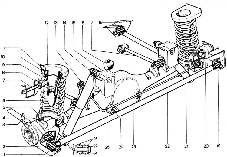 Подвеска ваз 2106 схема Задняя подвеска ваз 2106 схема - фото - АвтоМастер Инфо