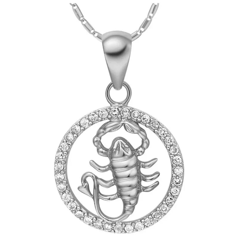 Подвеска знак зодиака фото Statement Jewelry Necklace Scorpion Silver Plated Choker Suspension Best Friends