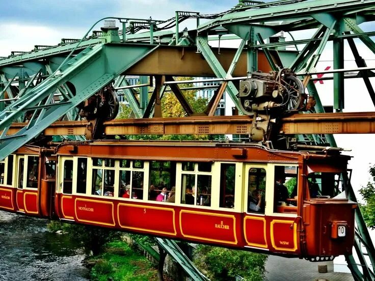 Подвесная дорога фото Monorail Elberfeld Mitte Wuppertal Germany v roce 2020