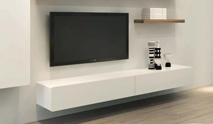 Подвесная полка под телевизор на стену фото plasma tv mounted onto veneer board modern - Google Search Wohnung wohnzimmer, W