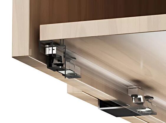 Подвесная система felix фото SOFT CLOSE sliding door system for cabinet, load Kg 80, 3 doors