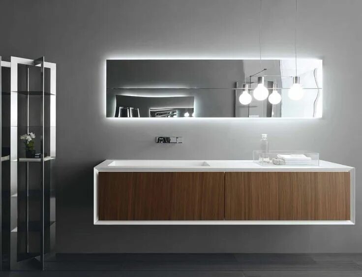 Подвесная ванна фото Lacquered wall-mounted vanity unit Bathroom sink design, Modern bathroom vanity,