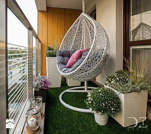 Подвесное кресло на балкон фото Taras, styl nowoczesny - zdjęcie od Doriz Pragmatic Design Interior design per l