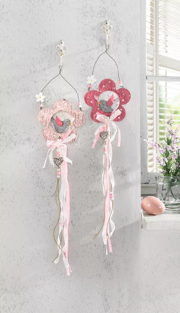 Creative Iron Wall Hangings Artificial Flower Iron Frame DIY Home Hemp Rope Room