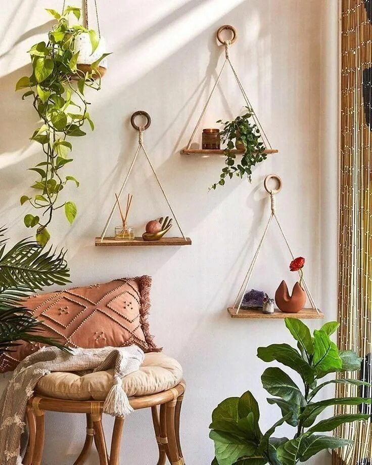 Подвесной декор на стену Pin by Socilaizer on Socilaizer Bedroom decor, Cool rooms, Hanging shelves