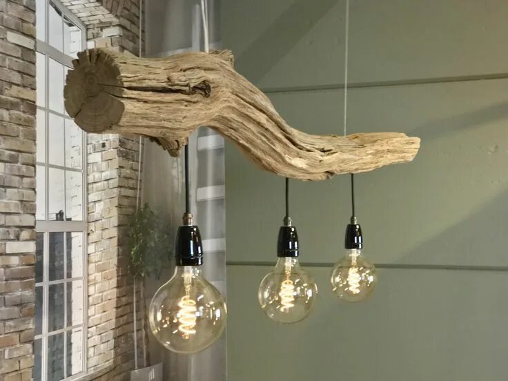 Подвесной деревянный светильник своими руками Ceiling Lamp Driftwood Lamp 137 Cm Long Old and Weathered Oak - Etsy Ceiling lam