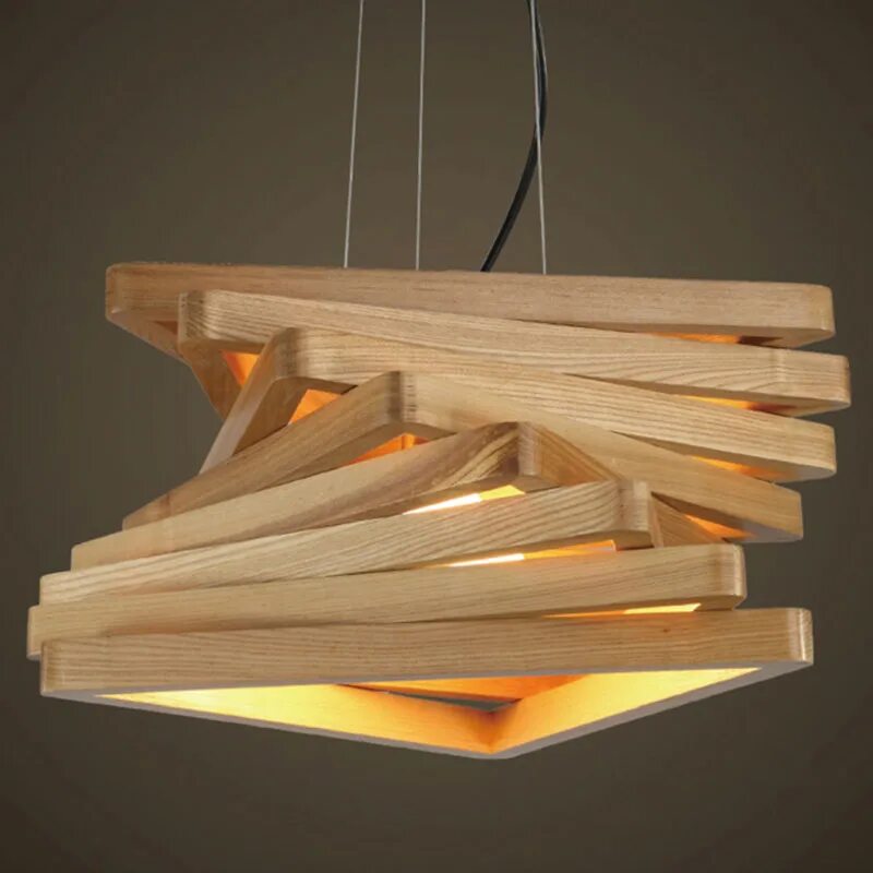 Подвесной деревянный светильник своими руками Купить loft wooden lines chandelier в Москве Theretro