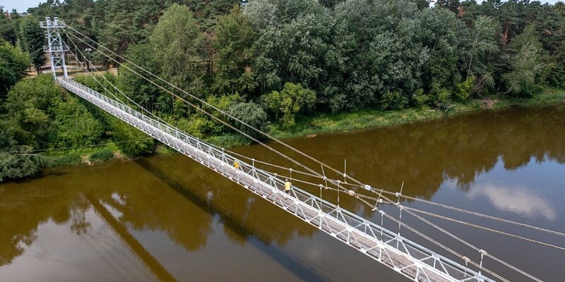 Подвесной мост гродненская область мосты фото Самый длинный подвесной мост Беларуси закрыли на ремонт Дзен