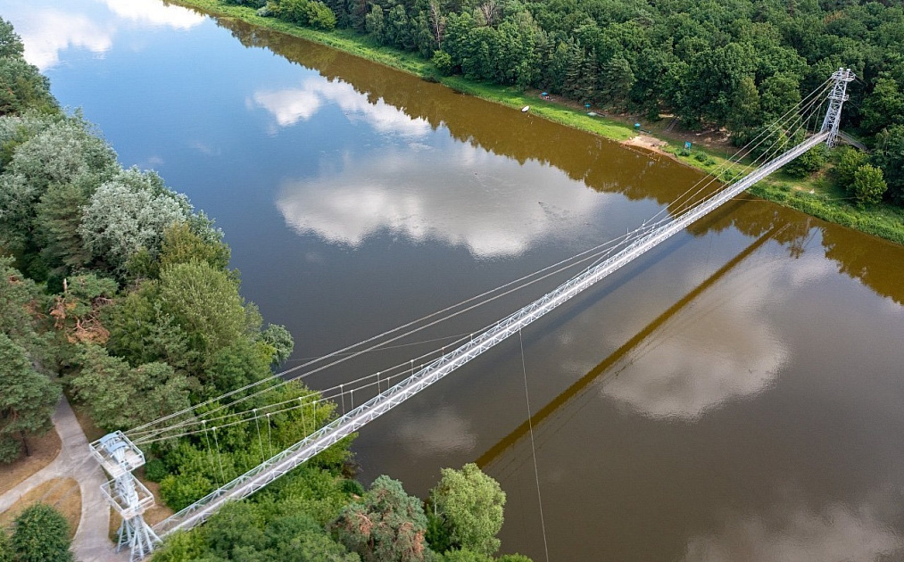 Подвесной мост гродненская область мосты фото Самый длинный подвесной мост Беларуси закрыли на ремонт СмартПресс