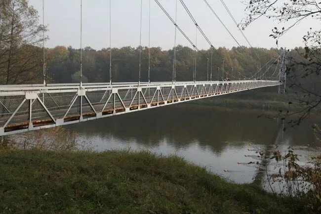 Подвесной мост гродненская область мосты фото Подвесные пешеходно-велосипедные мосты построят над Неманом в парке Августовский